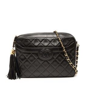 Pre-Loved Chanel CC Quilted Lambskin Tassel Camera Bag